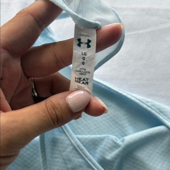 Light Blue Under Armour Workout Tank Top - Picture 2 of 4
